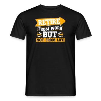 Pensioner Pension Funny - Men's T-Shirt - black - Front - AI Model Male 178 light (178cm)