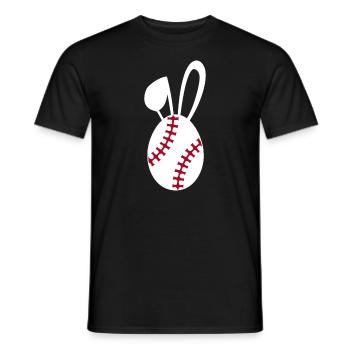Cute Baseball Egg - Baseball Easter - Men's T-Shirt - black - Front - AI Model Male 178 light (178cm)