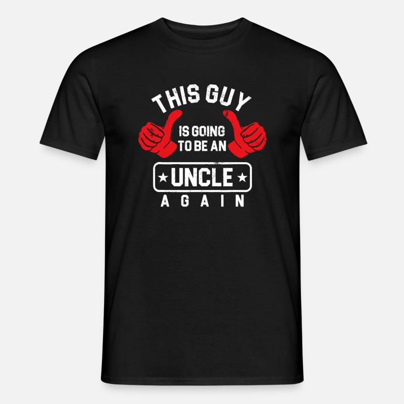 Onkel Schwangerschaftsankündigung wird Onkel sein - Männer T-Shirt - Schwarz