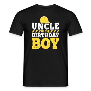 Onkel des Geburtstagskindes Bau Geburtstag - Männer T-Shirt - Schwarz - Vorne - AI Model Male 178 light (178cm)