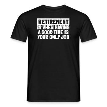Pensioner Pension Funny - Men's T-Shirt - black - Front - AI Model Male 178 light (178cm)
