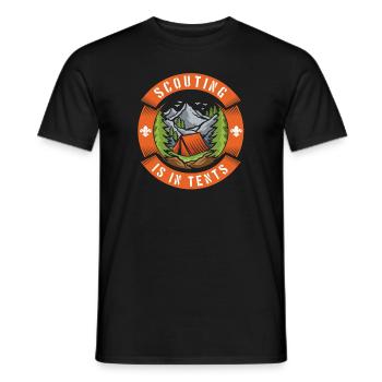 Pfadfinder Zelt Scouting Is In Tents - Männer T-Shirt - Schwarz - Vorne - AI Model Male 178 light (178cm)
