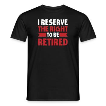 Pension de pensionné - T-shirt homme - noir - Devant - AI Model Male 178 light (178cm)