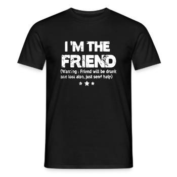 bei Verlust oder Betrunkenheit bitte an meinen Freund zurückgeben Paar - Männer T-Shirt - Schwarz - Vorne - AI Model Male 178 light (178cm)