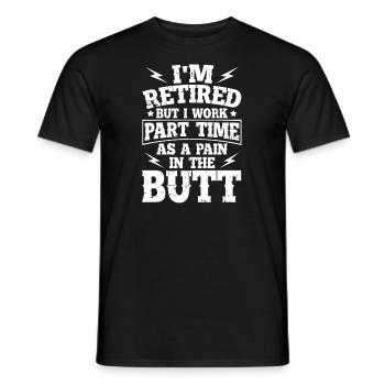 Pensioner pension - Men's T-Shirt - black - Front - AI Model Male 178 light (178cm)