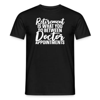 Pensioner pension - Men's T-Shirt - black - Front - AI Model Male 178 light (178cm)