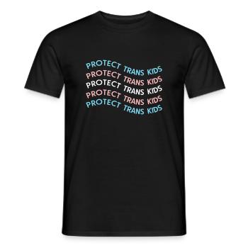 Protect Trans Kids, Transgender LGBT Pride - T-shirt homme - noir - Devant - AI Model Male 178 light (178cm)
