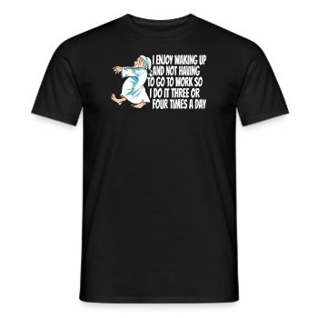 Pensioner Pension Funny - Men's T-Shirt - black - Front - AI Model Male 178 light (178cm)