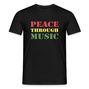 Peace Through Concert Music - Men's T-Shirt - black - Front - AI Model Male 178 light (178cm)
