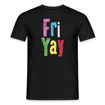 Fin de semaine de retour à l’école des enseignants de Friyay - T-shirt homme - noir - Devant - AI Model Male 178 light (178cm)