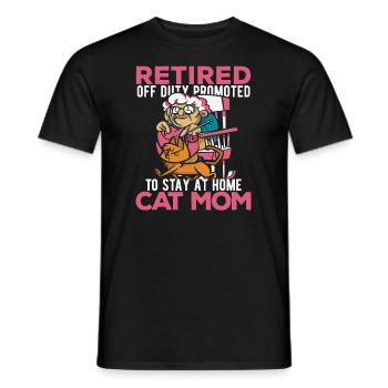 Pensioner Pension Cat - Men's T-Shirt - black - Front - AI Model Male 178 light (178cm)