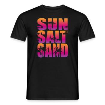 Sun Salt Sand - Männer T-Shirt - Schwarz - Vorne - AI Model Male 178 light (178cm)