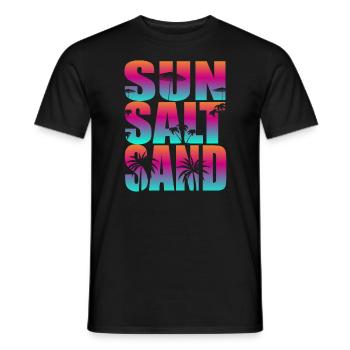 Sun Salt Sand - Männer T-Shirt - Schwarz - Vorne - AI Model Male 178 light (178cm)