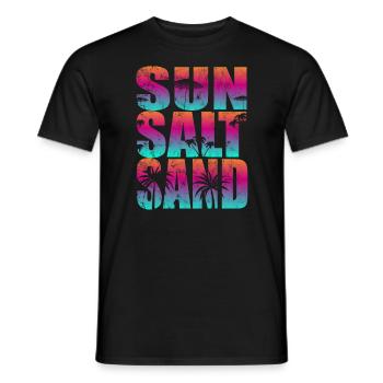 Sun Salt Sand - Männer T-Shirt - Schwarz - Vorne - AI Model Male 178 light (178cm)