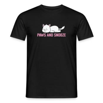 Paws and snooze pajamas pajamas - Men's T-Shirt - black - Front - AI Model Male 178 light (178cm)