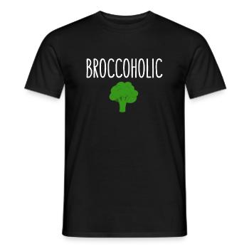 Broccoholic, funny vegan - Men's T-Shirt - black - Front - AI Model Male 178 light (178cm)