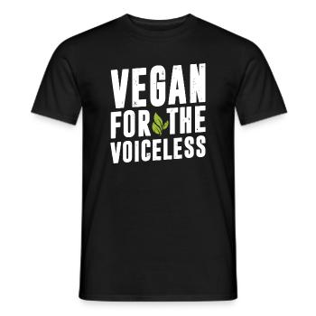 Vegan Veganism Vegetable - Vegan For The Voiceless - Men's T-Shirt - black - Front - AI Model Male 178 light (178cm)