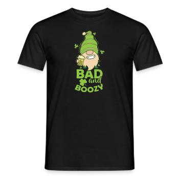 Bad and Boozy St. Patrick's Day - Men's T-Shirt - black - Front - AI Model Male 178 light (178cm)