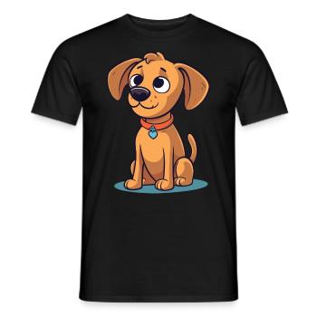 Niedliches Hundedesign für Hundebesitzer - Männer T-Shirt - Schwarz - Vorne - AI Model Male 178 light (178cm)