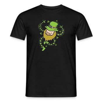 Nain irlandais de la Saint-Patrick - T-shirt homme - noir - Devant - AI Model Male 178 light (178cm)