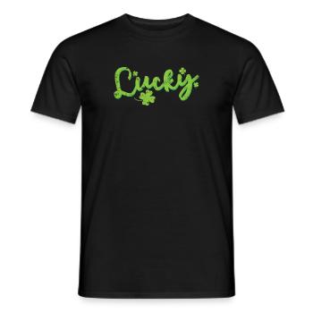 Lucky Irisch St. Patricks Day - Männer T-Shirt - Schwarz - Vorne - AI Model Male 178 light (178cm)