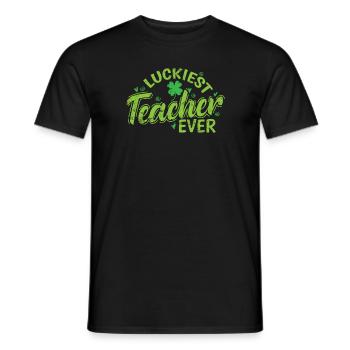 L’enseignant le plus chanceux de tous les temps La Saint-Patrick - T-shirt homme - noir - Devant - AI Model Male 178 light (178cm)