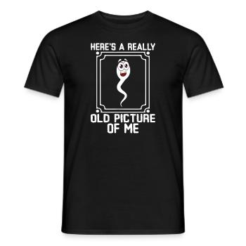 Here's A Really Old Picture Of Me - Men's T-Shirt - black - Front - AI Model Male 178 light (178cm)