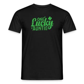 One Lucky Auntie St. Patricks Day - Männer T-Shirt - Schwarz - Vorne - AI Model Male 178 light (178cm)