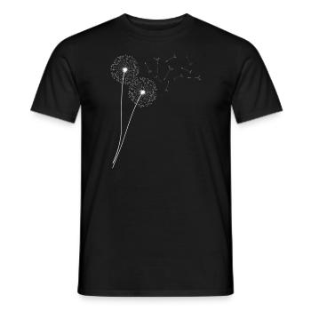 Schöne Pusteblume Löwenzahn Dandelion - Männer T-Shirt - Schwarz - Vorne - AI Model Male 178 light (178cm)
