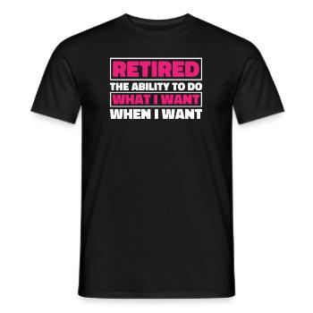 Pensioner pension - Men's T-Shirt - black - Front - AI Model Male 178 light (178cm)