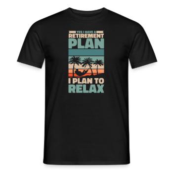 Pensioner Pension Funny - Men's T-Shirt - black - Front - AI Model Male 178 light (178cm)