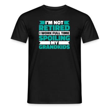 Pensioners Pension Grandchildren - Men's T-Shirt - black - Front - AI Model Male 178 light (178cm)