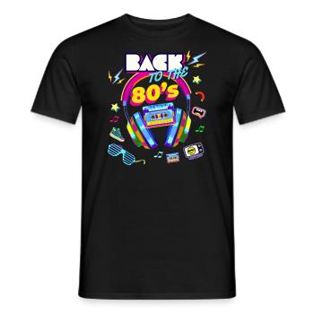 rétro I m Back To 80 s Graphic Design - T-shirt homme - noir - Devant - AI Model Male 178 light (178cm)