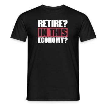 Pension de pensionné - T-shirt homme - noir - Devant - AI Model Male 178 light (178cm)