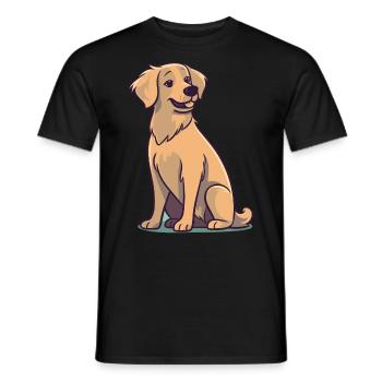 Niedliches Hundedesign für Hundebesitzer - Männer T-Shirt - Schwarz - Vorne - AI Model Male 178 light (178cm)