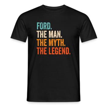 Hommes L’homme Le mythe La légende Prénom - T-shirt homme - noir - Devant - AI Model Male 178 light (178cm)