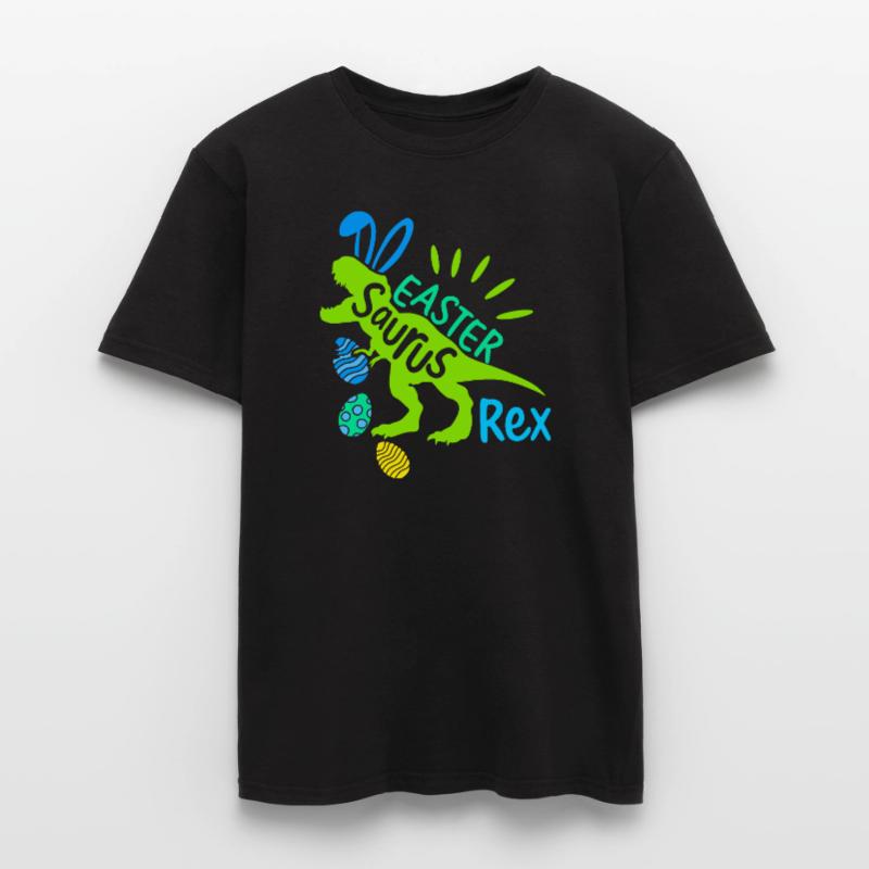 Funny Easter Saurus Rex Hunting Egg T-Rex Bunny Men's T-Shirt