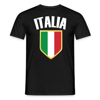 Italia Wappen Italien Flagge - Männer T-Shirt - Schwarz - Vorne - AI Model Male 178 light (178cm)