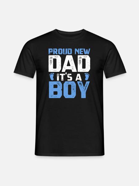 Ylpeä uusi isä It's A Boy -suunnittelu Isänpäivä - Mænd T-shirt - sort