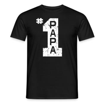 Papa numéro un 1 Grand-père Fête des pères - T-shirt homme - noir - Devant - AI Model Male 178 light (178cm)