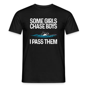 Drôle de cadeau de natation pour les filles femmes de natation - T-shirt homme - noir - Devant - AI Model Male 178 light (178cm)