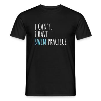 Je ne peux pas avoir la pratique de la natation drôle de natation - T-shirt homme - noir - Devant - AI Model Male 178 light (178cm)