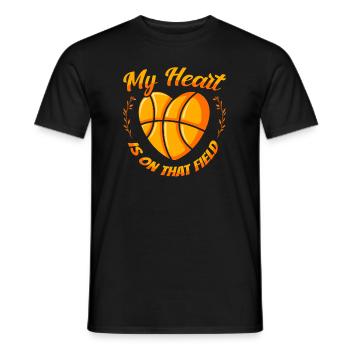 Baseball Love Baseball Mom - Men's T-Shirt - black - Front - AI Model Male 178 light (178cm)