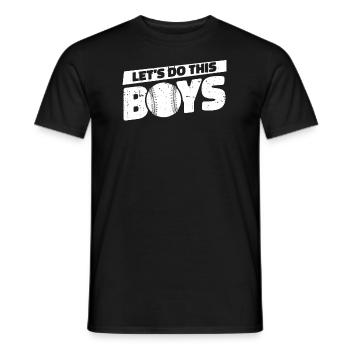 Baseball Baseball Mama Lets Do This Boys - Men's T-Shirt - black - Front - AI Model Male 178 light (178cm)