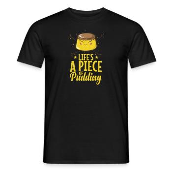 I only came for the Pudding Dessert - Men's T-Shirt - black - Front - AI Model Male 178 light (178cm)