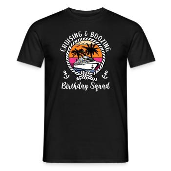 Lustige Kreuzfahrt und saufende Geburtstagskreuzfahrt - Männer T-Shirt - Schwarz - Vorne - AI Model Male 178 light (178cm)