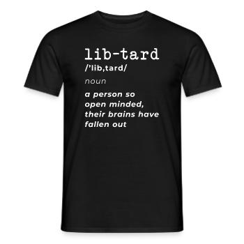 Lib-Definition Drôle Anti-Libéral Conservateur - T-shirt homme - noir - Devant - AI Model Male 178 light (178cm)