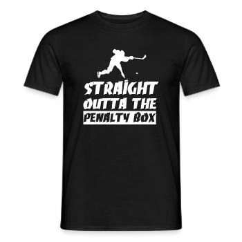 L’homme de main du hockey sur glace sort tout droit du banc des pénalités - T-shirt homme - noir - Devant - AI Model Male 178 light (178cm)
