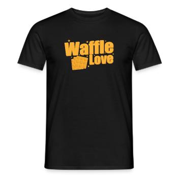 Waffle Love Snack Pastry Dough Baker - Men's T-Shirt - black - Front - AI Model Male 178 light (178cm)