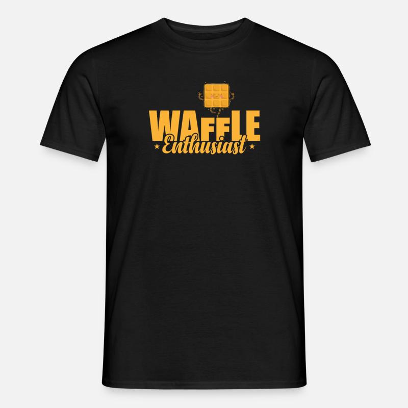 Waffle Enthusiast Snack Gebäck Bäcker - Männer T-Shirt - Schwarz